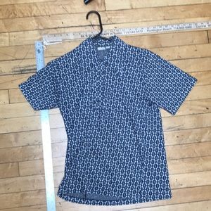 Vintage polyester short sleeve collared shirt